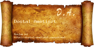 Dostal Ametiszt névjegykártya